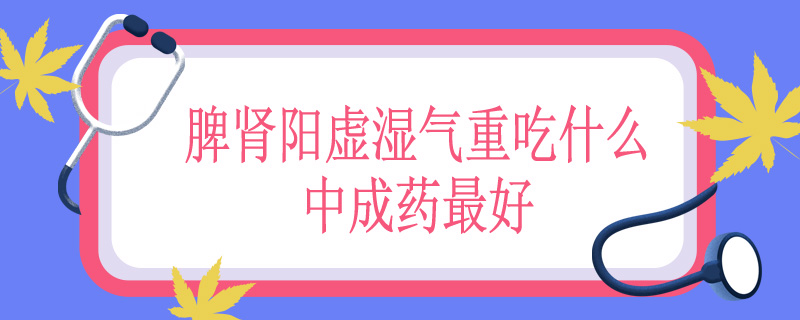 脾肾阳虚湿气重吃什么中成药最好