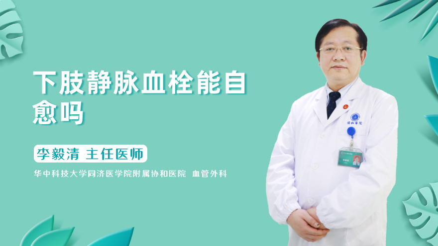 下肢静脉血栓能自愈吗