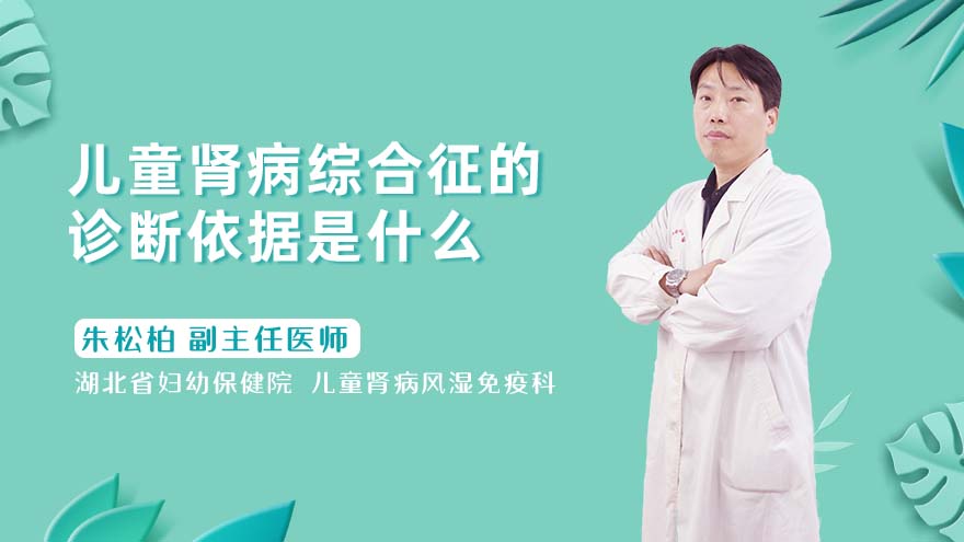 儿童肾病综合征的诊断依据是什么