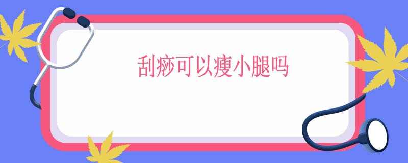 刮痧可以瘦小腿吗