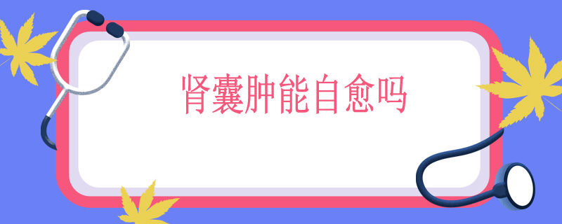 肾囊肿能自愈吗
