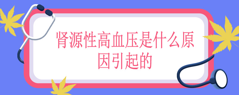 肾源性高血压是什么原因引起的